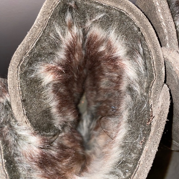 White Mountain dark mocha leather fur-lined boots - Picture 3 of 6